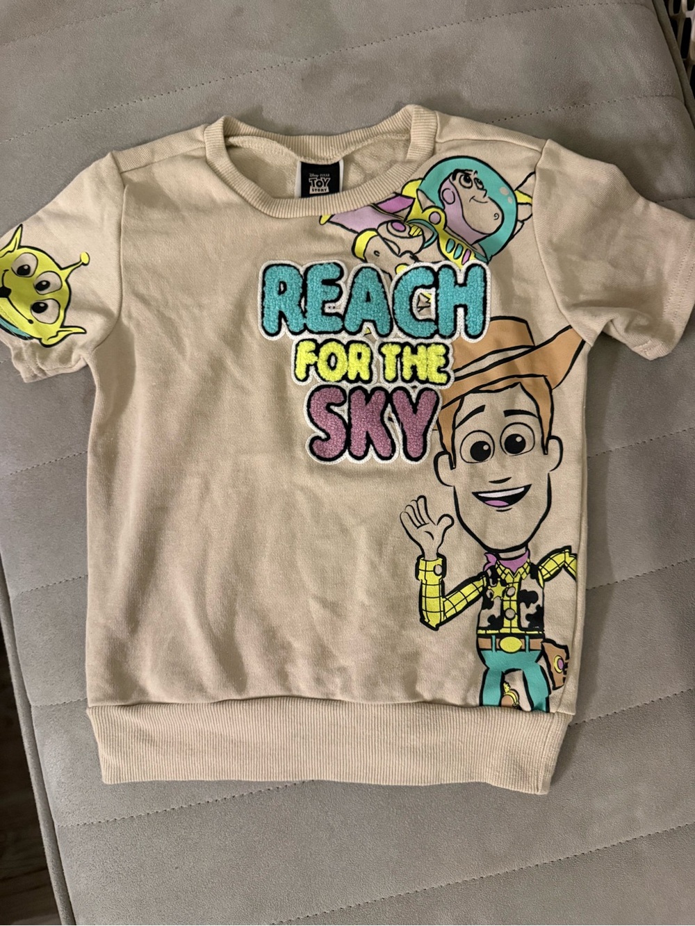 Disney Cream Toy Story 'Reach For The Sky' Kids Tee